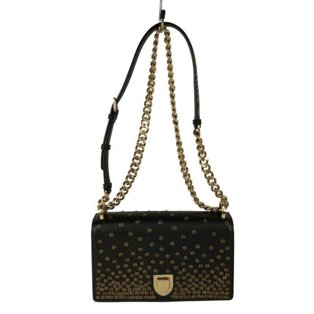 Christian Dior Diorama Sequin Shoulder Bag Black